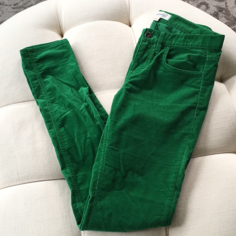MADEWELL Green Skinny Corduroy Pants Size 26 - Picture 6 of 8